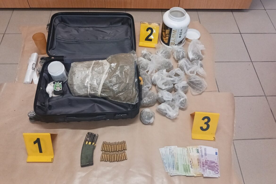 Ναρκωτικά, σφαίρες αλλά και 10 χιλ. ευρώ στην κατοχή 22χρονου στη Λάρνακα