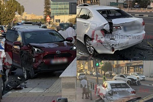 ΦΩΤΟ: Καραμπόλα τεσσάρων οχημάτων με δύο τραυματίες στη Λευκωσία, άμορφη μάζα σιδερικών τα αυτοκίνητα