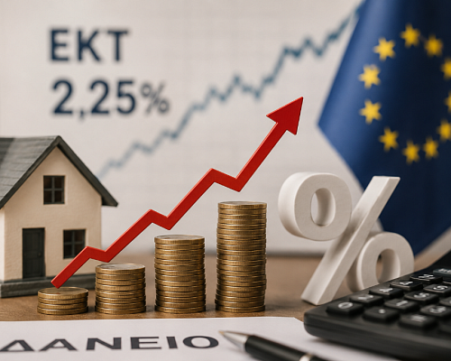 Αύξηση επιτοκίων από την ΕΚΤ στο 2,25%: Πόσο μπορεί να αυξηθεί η δόση του δανείου σας