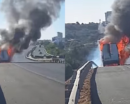 ΒΙΝΤΕΟ: Σε μηχανική βλάβη οφείλεται η φωτιά σε όχημα - Μετέφερε εθνοφρουρούς