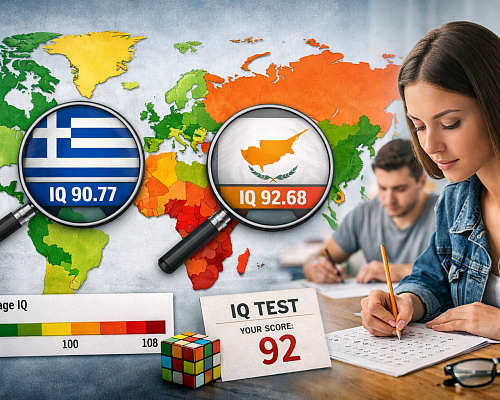 Παγκόσμιος χάρτης IQ: Σε ποια θέση βρίσκονται Ελλάδα και Κύπρος – Ποιες χώρες έχουν τα υψηλότερα επίπεδα νοημοσύνης