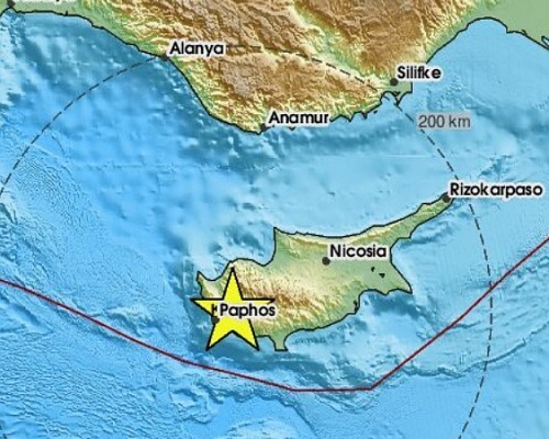 Σεισμική δόνηση 3,5 Ρίχτερ τα ξημερώματα στην Κύπρο